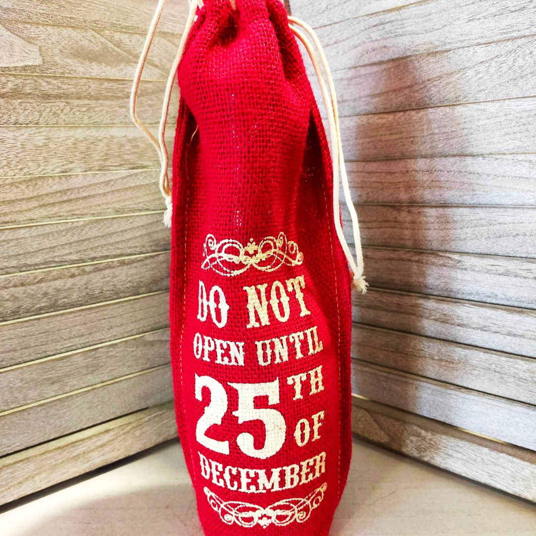 Hessian Bottle Gift Bag