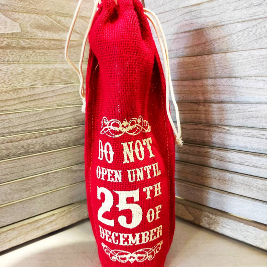 Hessian Bottle Gift Bag