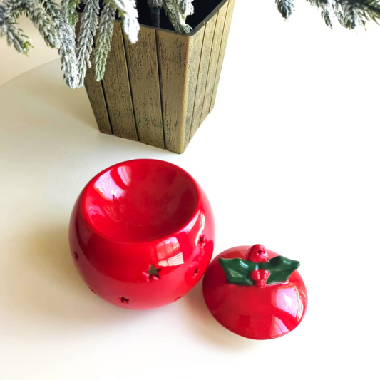 Red Bauble Wax/Oil Burner