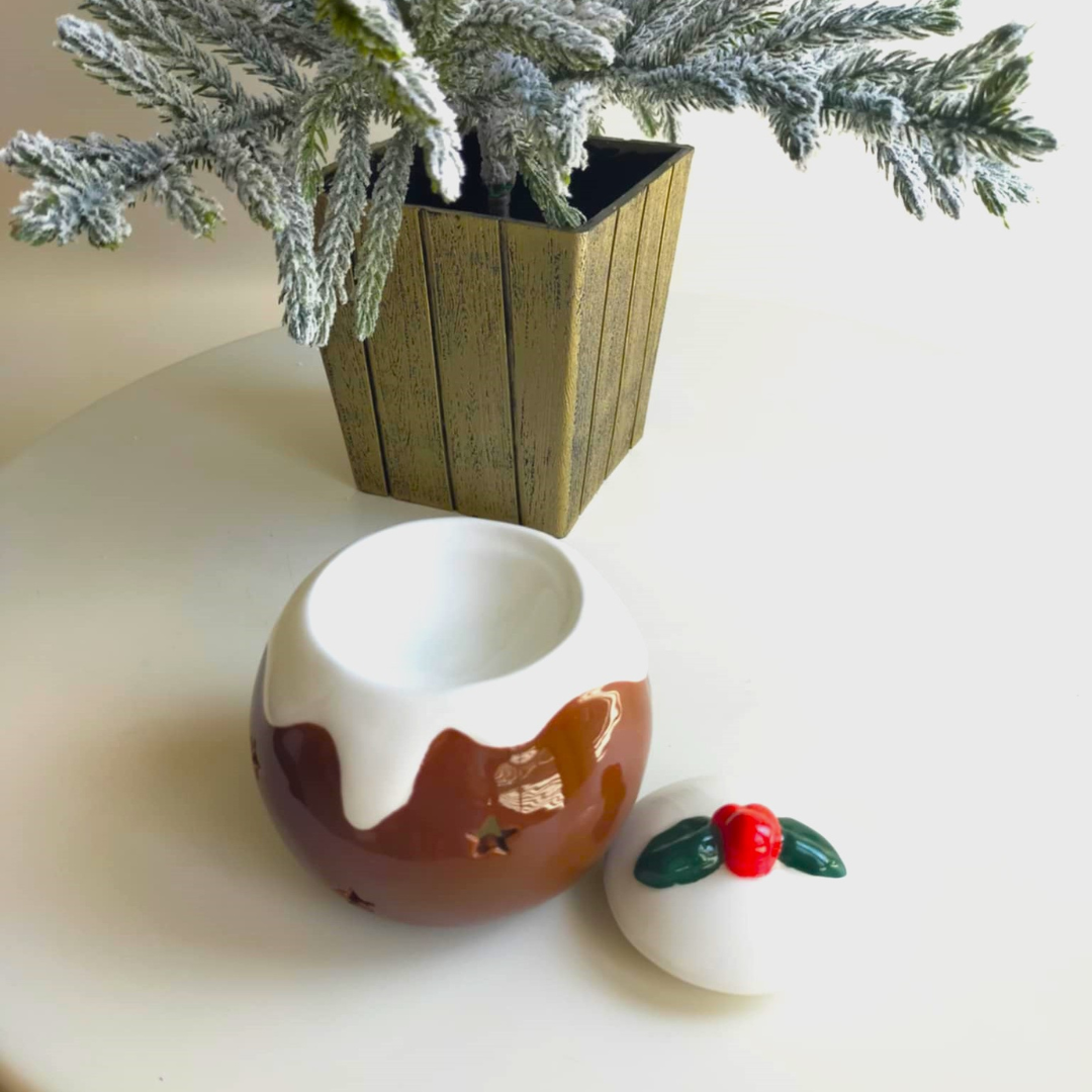 Christmas Pudding Wax/Oil Burner