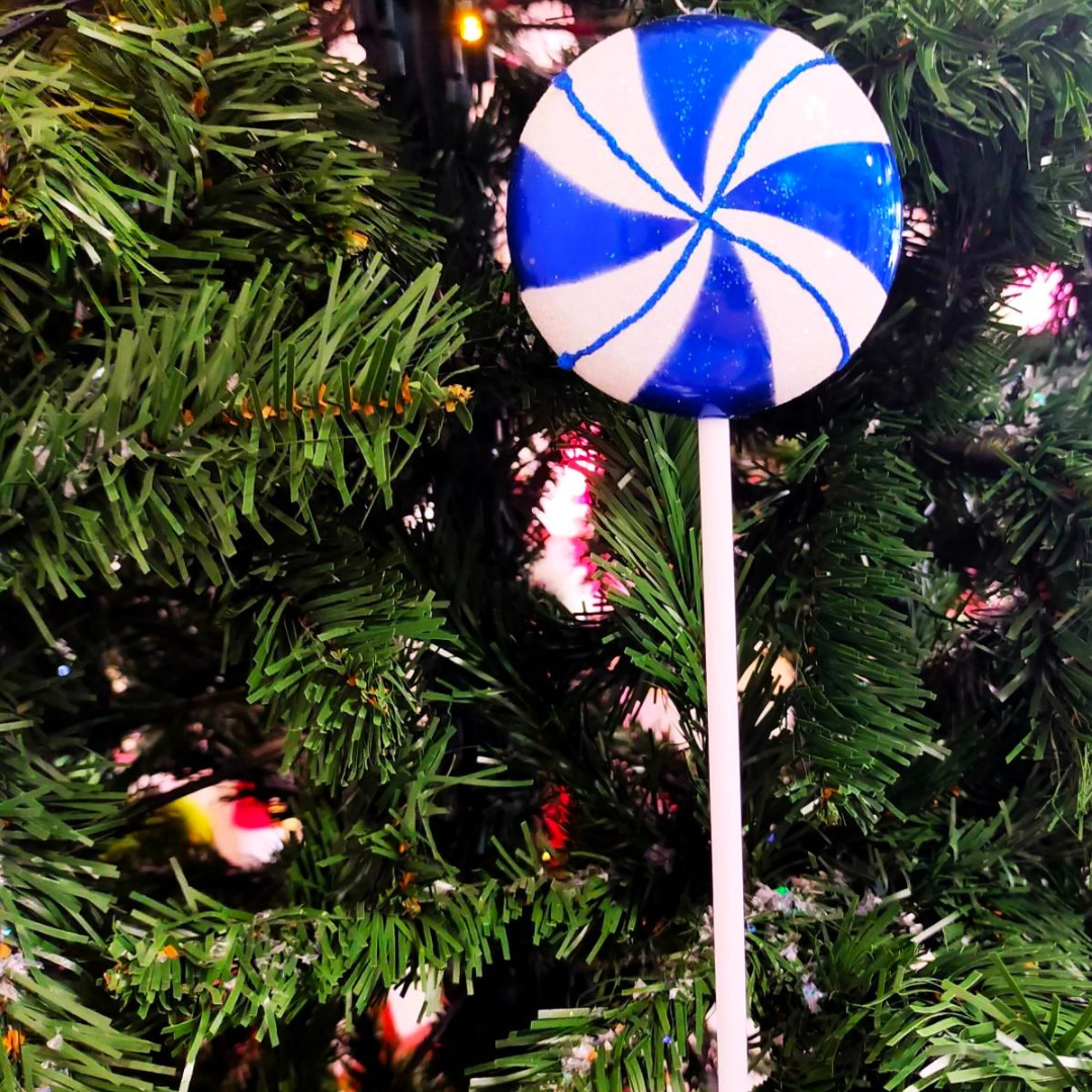 Hanging Lollipops - Blue Swirl