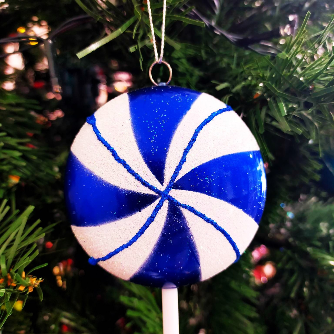 Hanging Lollipops - Blue Swirl