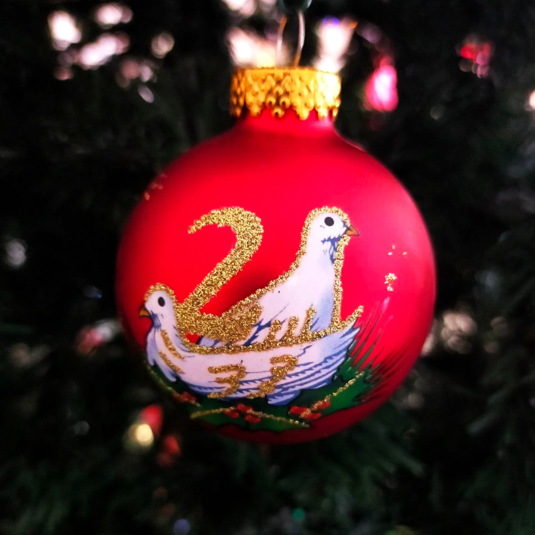 Twelve Days of Christmas - Glass Baubles Boxed Set