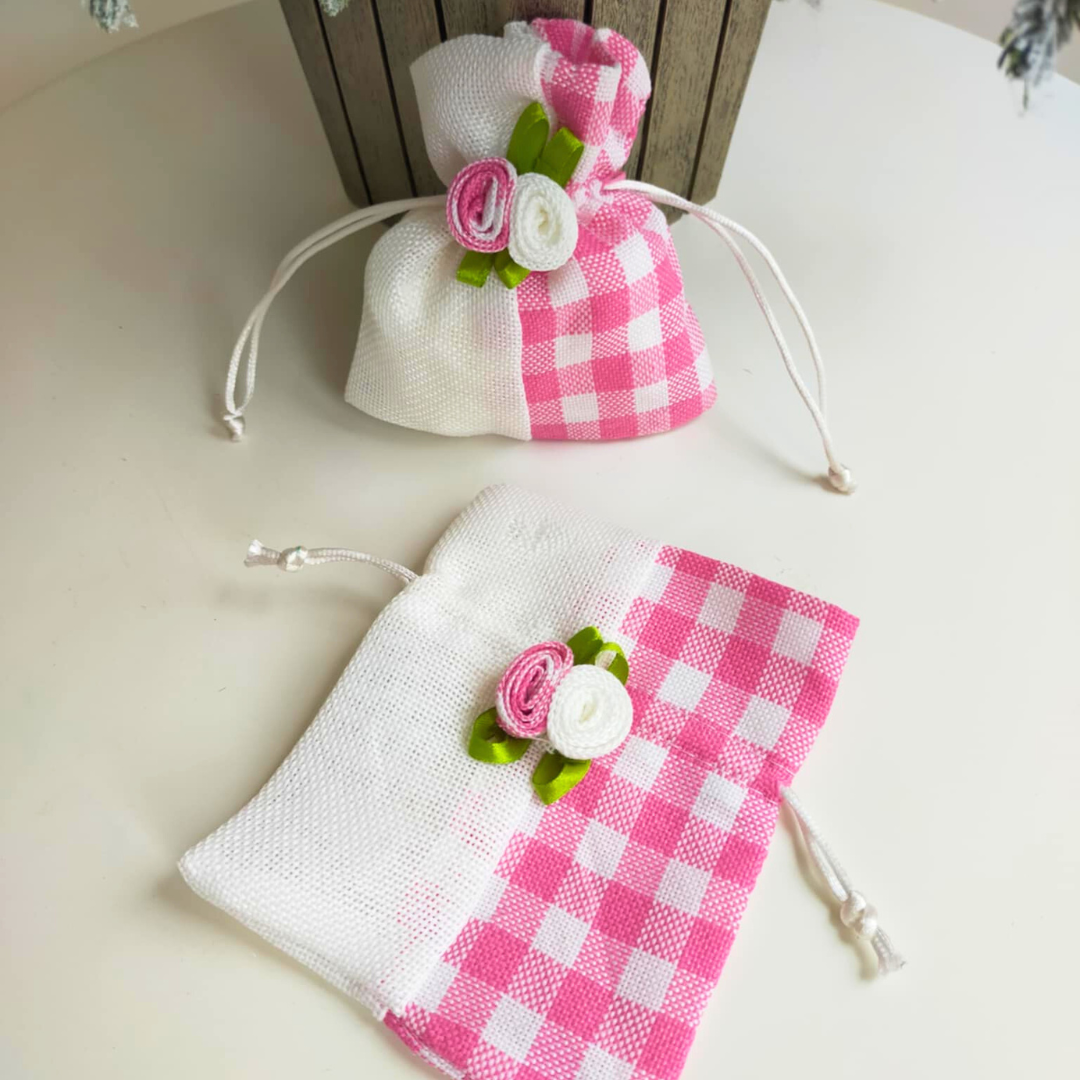 Pink Fabric Gift Bag