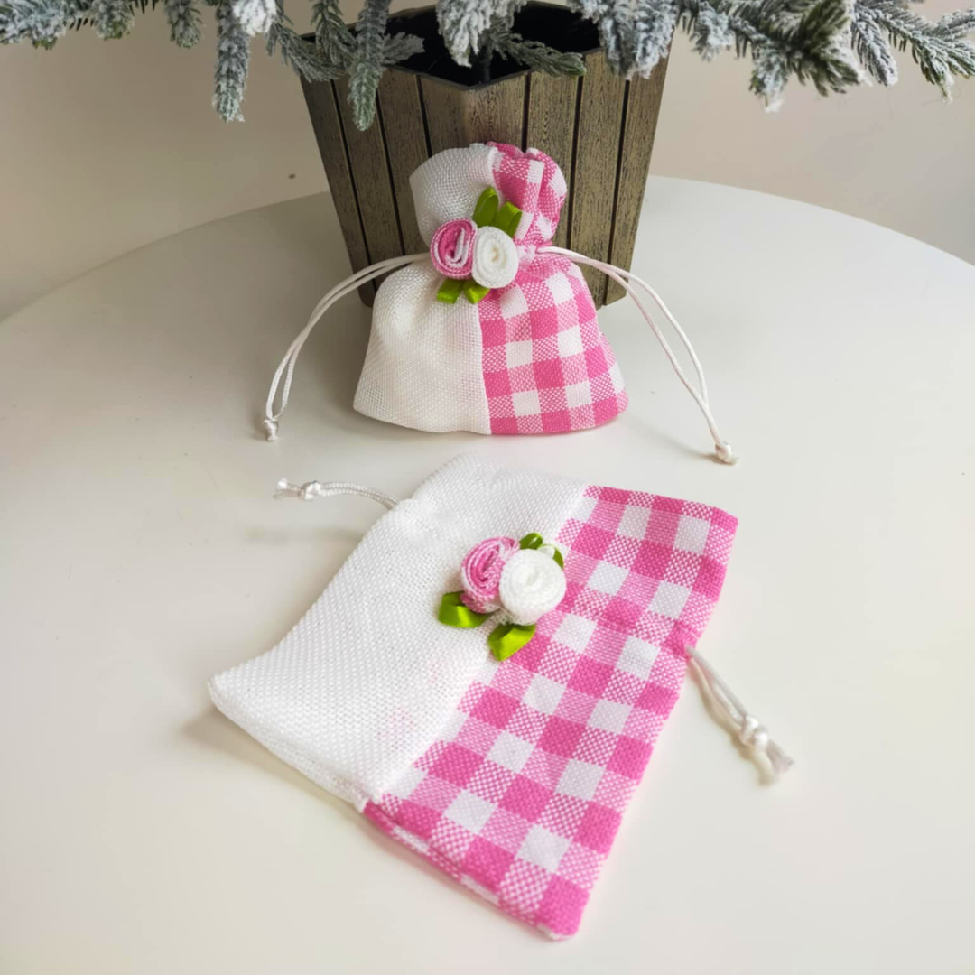 Pink Fabric Gift Bag
