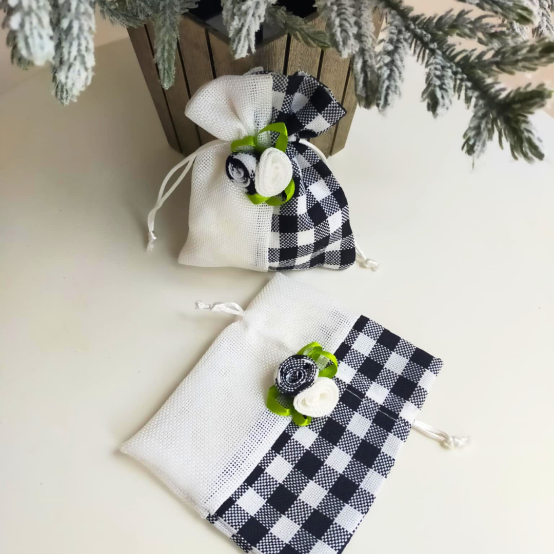 Black Fabric Gift Bag