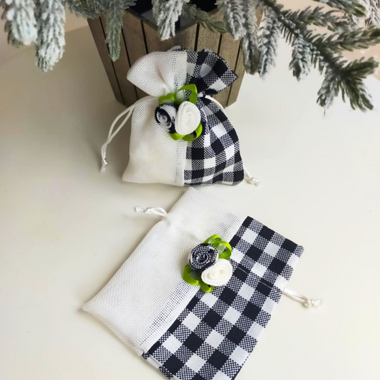 Black Fabric Gift Bag