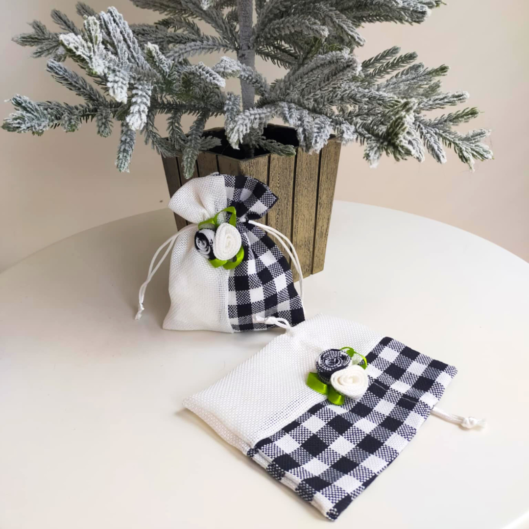 Black Fabric Gift Bag