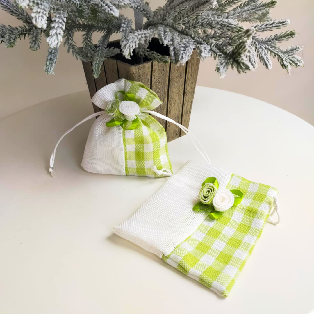 Green Fabric Gift Bag