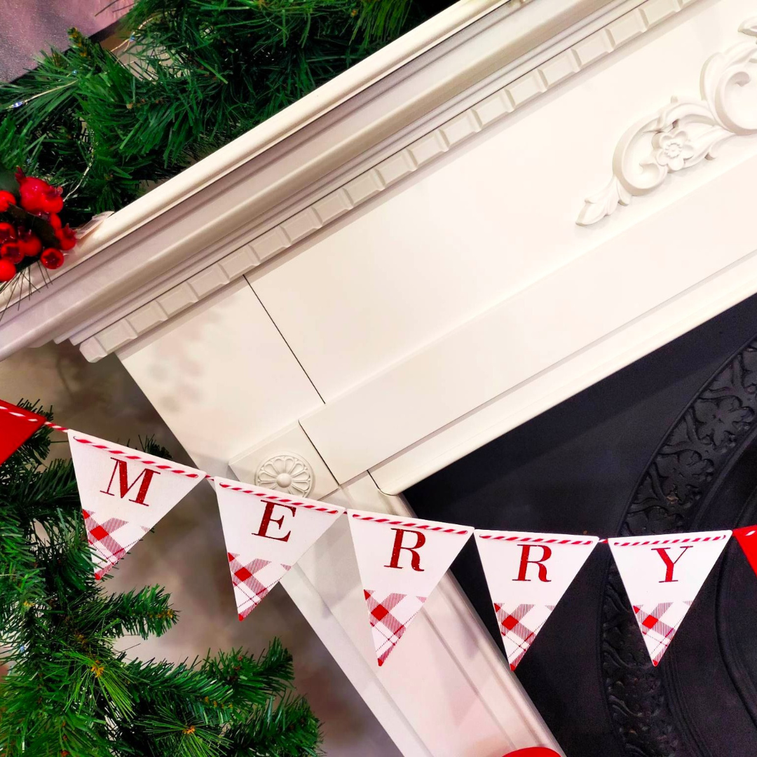 Wooden Christmas Bunting