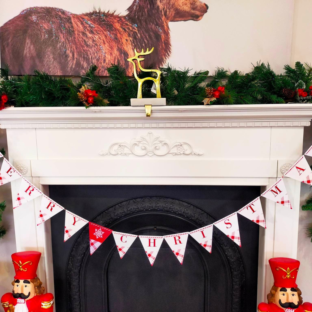 Wooden Christmas Bunting
