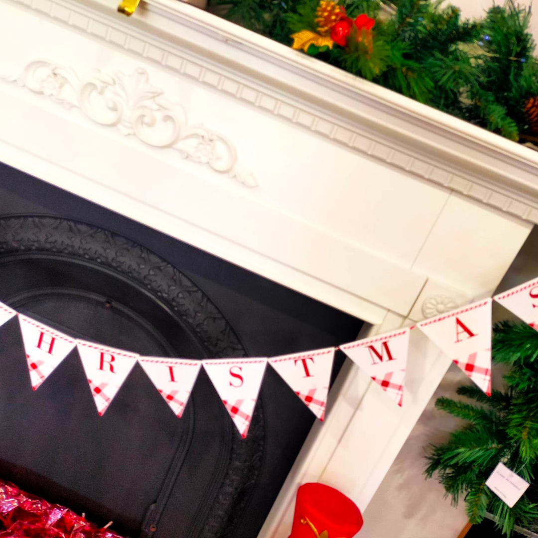 Wooden Christmas Bunting